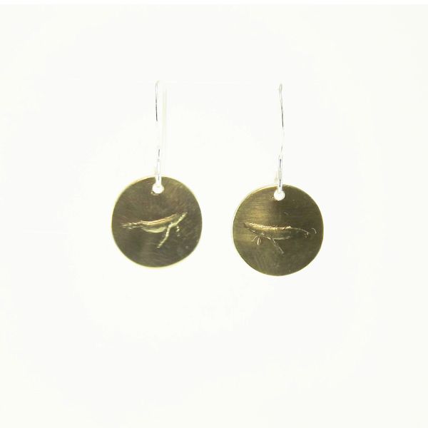 Whale Earring 4 Brass