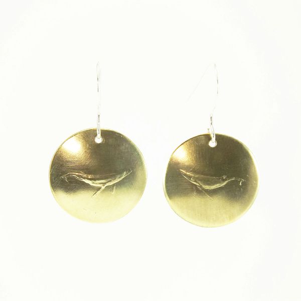 Whale Earring 5 Brass