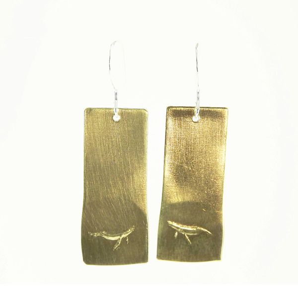 Whale Earring 7 Brass