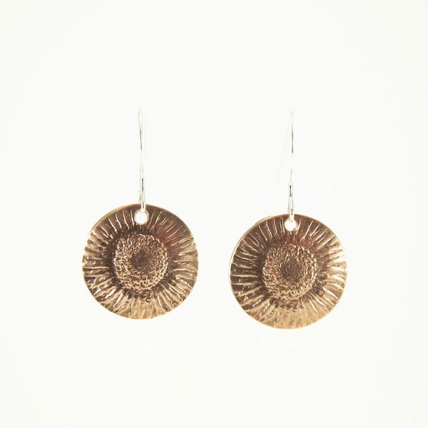 Sunflower Earring 3 Copper