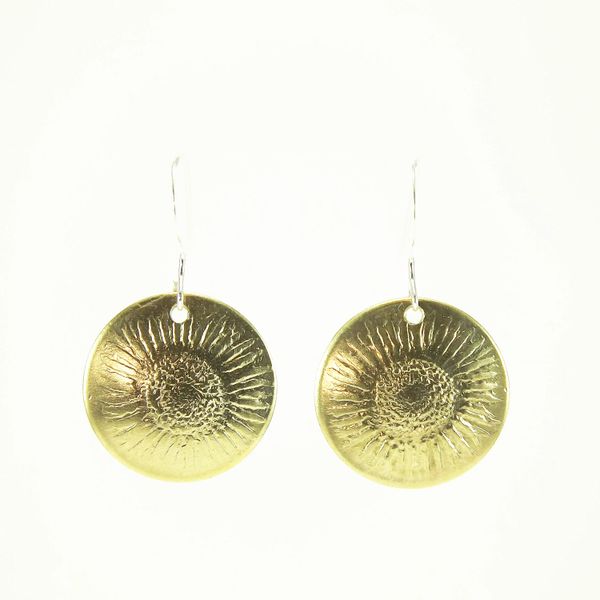 Sunflower Earring 5 Brass