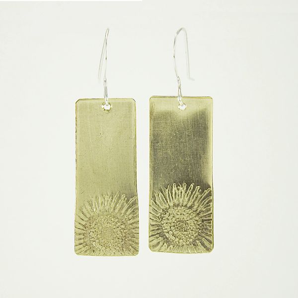 Sunflower Earring 7 Brass