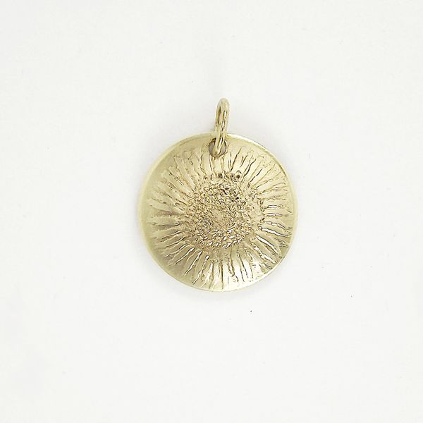 Sunflower Pendant 4 Brass