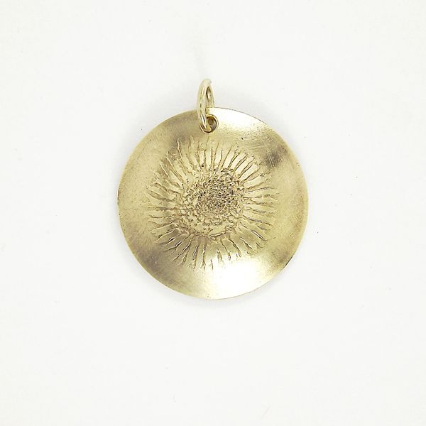 Sunflower Pendant 5 Brass