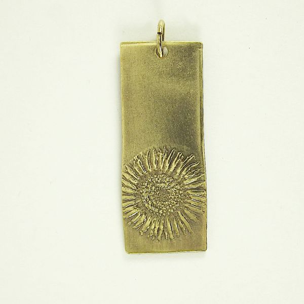 Sunflower Pendant 7 Brass