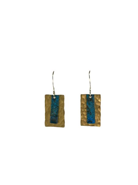 Fucking Fancy Earring 6 Brass and Blue