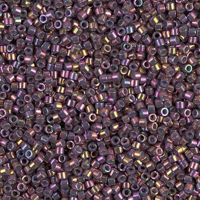 DB104 Delica Beads 10gr. Raspberry, Transparent Luster Rainbow