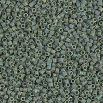 DB1954 Delica Beads 10gr. Avocado greeen Opaque Matte Rainbow