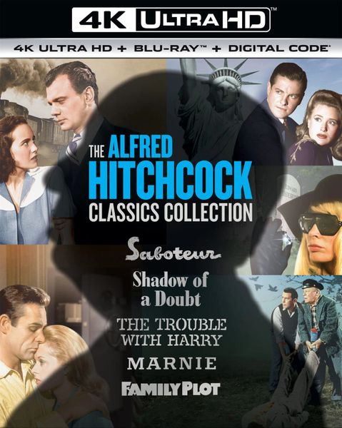 The Alfred Hitchcock Classics Collection: Vol 2 (Saboteur / Shadow of a Doubt / The Trouble with Harry / Marnie / Family Plot) 4K UHD Code (Movies Anywhere)