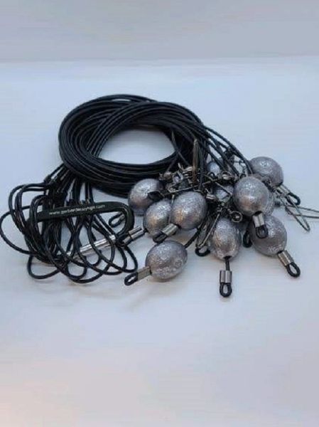 Flooded Field Coated PVC Cable Texas Style Decoy Rigs 24" 8 oz egg sinker