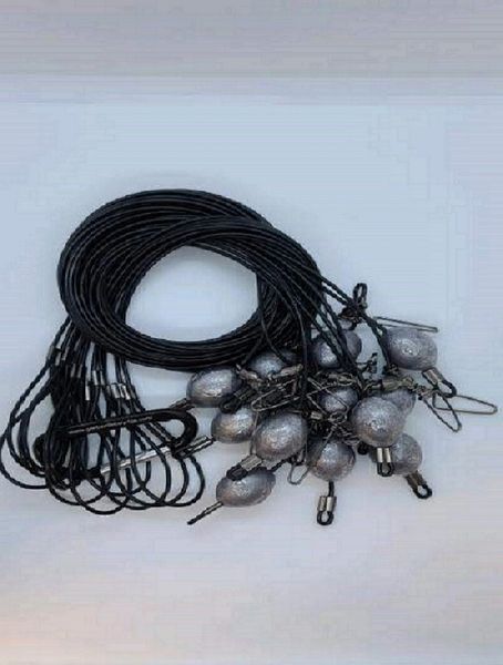 Coated PVC Cable Texas Style Decoy Rigs 10ft 8 oz egg sinker