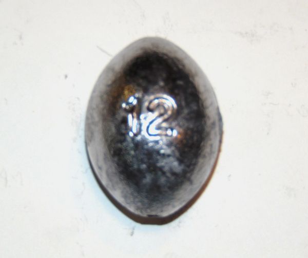 12 oz Lead Duck/Goose Decoy Egg Weights Extra Large 3/16" Hole