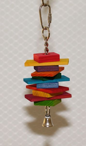 #101 Small Bird Toy with Squares and Rectangles