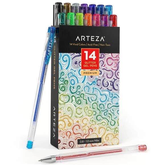 Arteza Glitter Gel Pens - 14 Pack