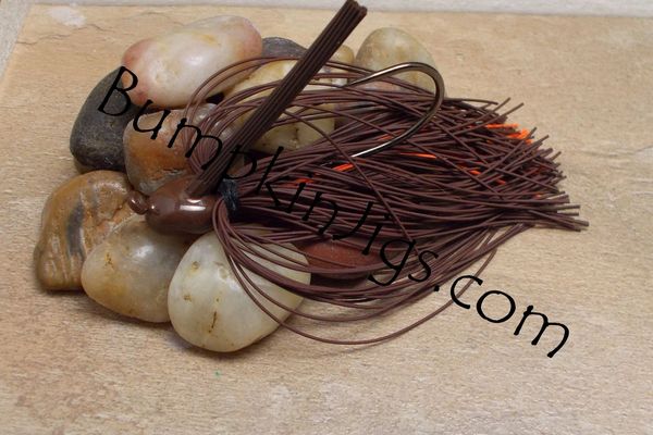 THE OG PEANUT HEAD JIG WITH HAND TIED LIVING RUBBER SKIRT 3/8 OZ 3pa –  Pure Poison Jig Company LLC