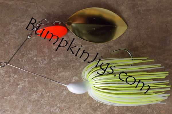 Chartreuse Gold Custom Blade Bait – Big Eye Spinnerbaits