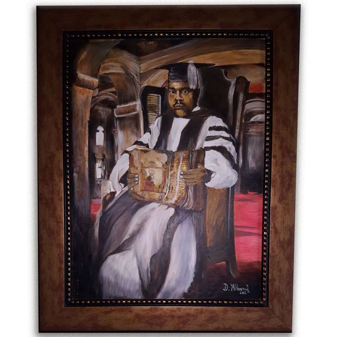 Marcus Garvey Reading from the Book of Liviticus - Jamaican Artist - Rastafarian - Great Awakening