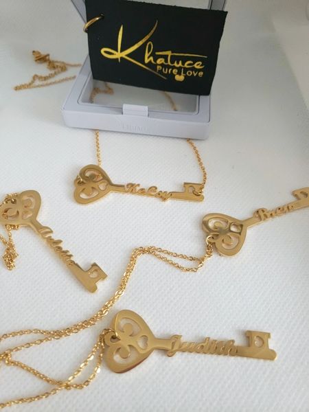 Personilize Key Name Plate Gold