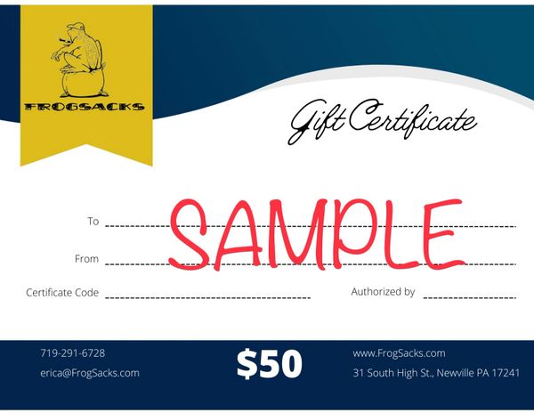 FrogSacks e-Gift Card