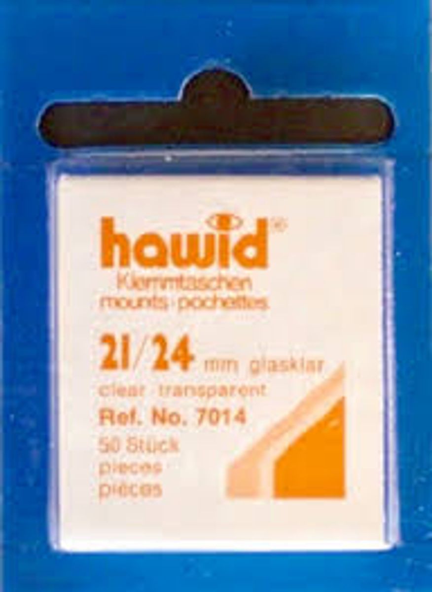 50 per pack Clear Hawid Stamp Mounts 21 x 24mm