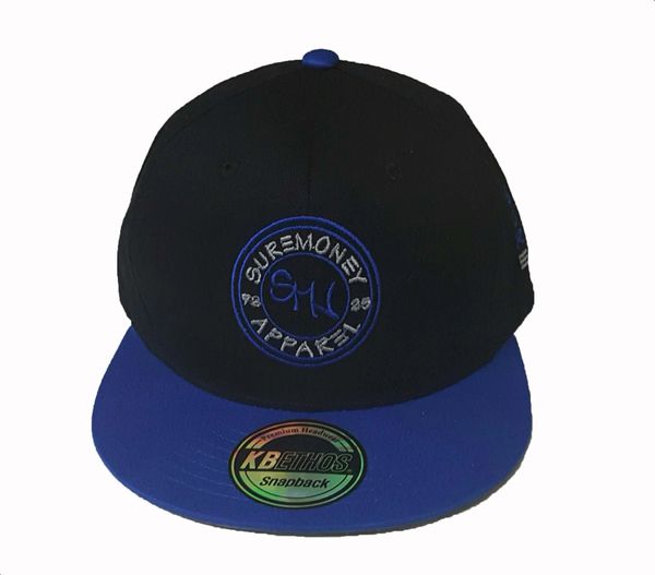 Black and Royal Blue Full Moon Hat