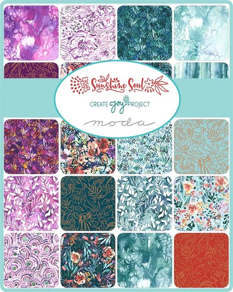 Moda Fabrics Sunshine Soul Create Joy Project Charm Pack FREE UK ...