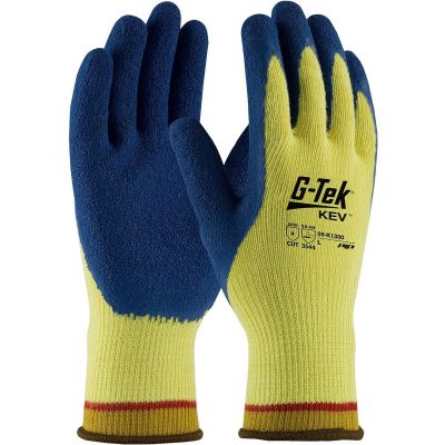 G-Tek Cut Resistant Kevlar Work Gloves with Latex Coated Palm