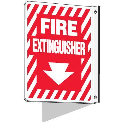 LUMINOUS FIRE EXTINGUISHER SIGNAGE STICKER TYPE 10” X 7”