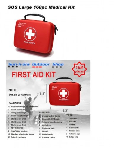 SOS LARGE 168 PCS. MEDICAL KIT FIRST AID KIT