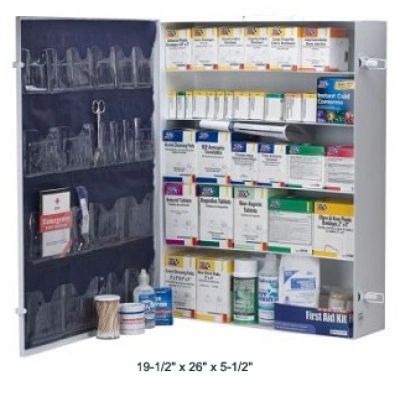 1718-Piece 5-Shelf Industrial Station (Metal Cabinet with 22 Pocket Vinyl Liner)