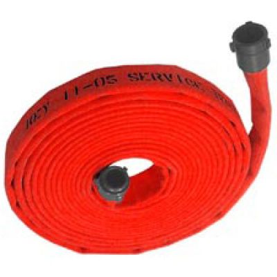 Fire Hose 2.5 x 100" Single Jacket Made U.S.A. Red