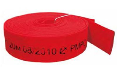 5ELEM FIRE HOSE RED 1.5x50 Double Jacket, UL Listed 400 PSI C/W ALUMINUM ALLOY COUPLINGS NH THREADS