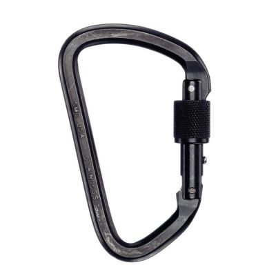 SMC Lite Stainless Steel Locking Carabiner- Black (PMI)