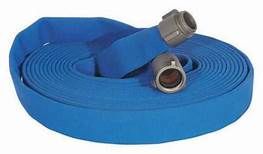 5ELEM FIRE HOSE BLUE 1.5x50 Double Jacket, UL Listed 400 PSI C/W ALUMINUM ALLOY COUPLINGS NH THREADS