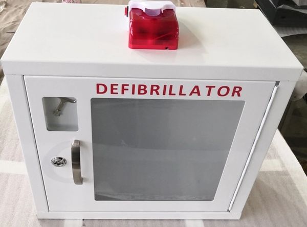 AED WALL CABINET WITH ALARM & STROBE 420X200X380MM