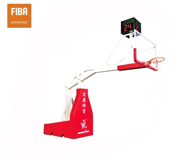 FIBA CERTIFIED Manual hydraulic basketball stand TIMER NOT INCLUDED