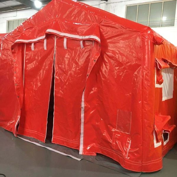 TENT INFLATABLE MEDICAL 4X6 METERS RED GREY FRAME