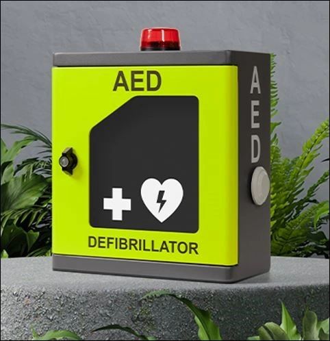 Wall Mount Aluminum Outdoor AED Storage Cabinet Lightweight & Waterproof