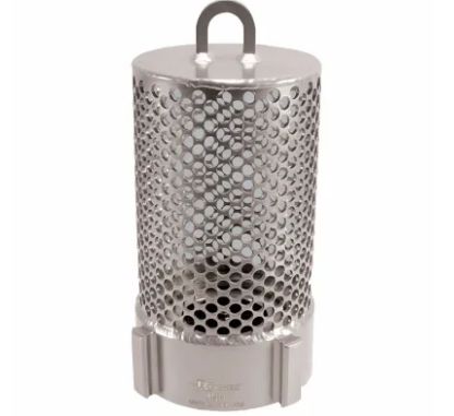 2.5" one way valve barrel strainer stainless steel 10mm hole