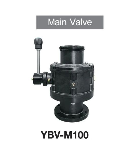 FIRE TRUCK BALL VALVE YBV-M100 4" FLAT FACED X 4" NH/NST MALE AMERICAN FIRE FIGHTING THREADS ALUMINUM ALLOY CONSTRUCTION