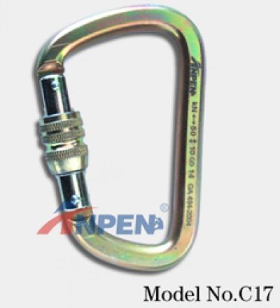 Anpen C17 Manual Screwgate Carabiner Steel