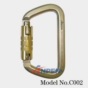 Anpen C002 Twistlock D-shaped steel Carabiner
