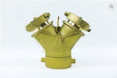 Siamese Wye 2.5" NH Inlet x (2) 1.5" NH Outlet Brass