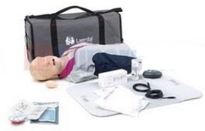 Laerdal Resusci Anne QCPR AED Torso w/Airway Head w/Carry Bag