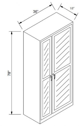 Steel Storage Cabinet O.D. 78"x36"Wx18"D