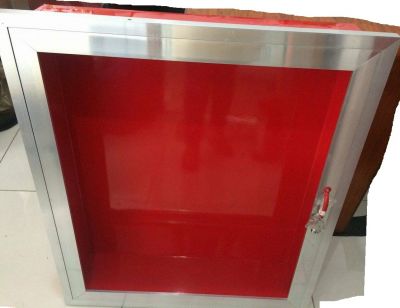 Fire Hose Cabinet 32"x27"x7" Aluminum Frame Steel Body Recessed Type