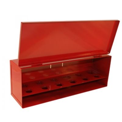 Fire Sprinkler Head Cabinet Red Steel Box for 12 -1/2" or 3/4" NPT Sprinklers