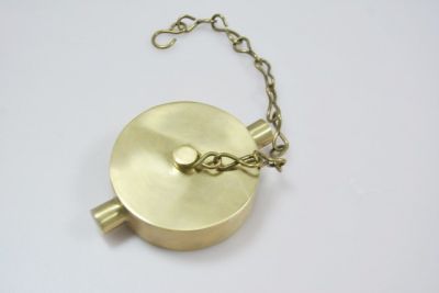 Hydrant Cap with Chain (Brass) 2.5"