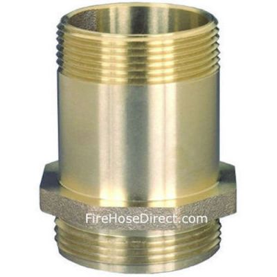 BRASS NIPPLE FOR FIRE HOSE CABINET 1.5 MALE NPT X 1.5 MALE NST