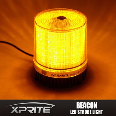 Emergency Flash Strobe Rotating Round 30 LED Beacon Warning Light 12W Amber